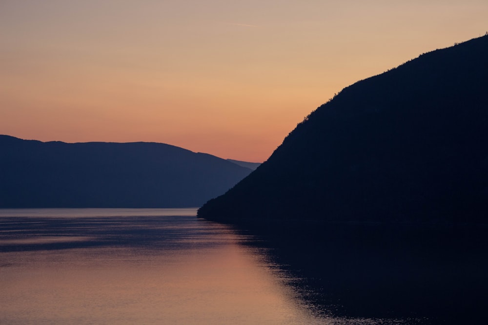 silhouette of mountain