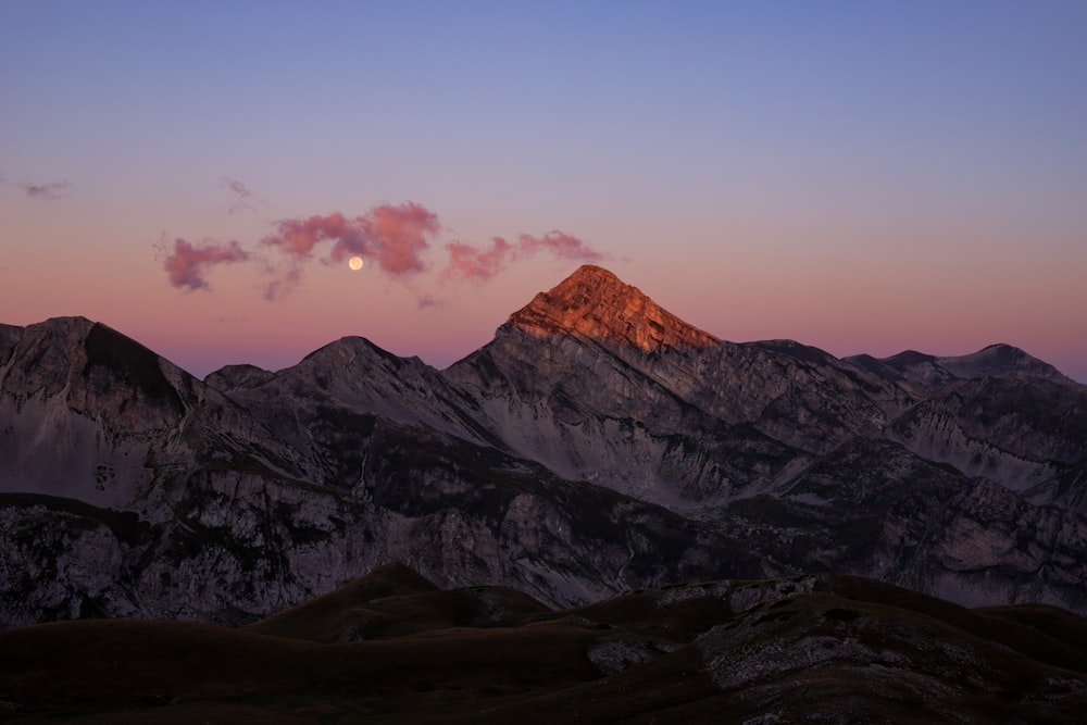 mountain covered with snow