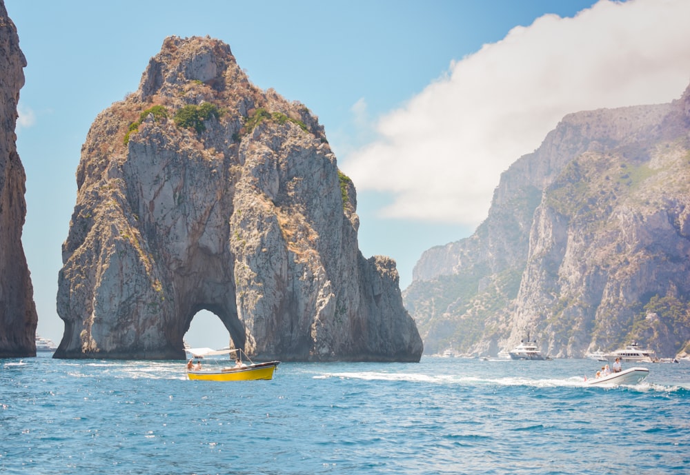 boat near island