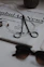 silver shears on table