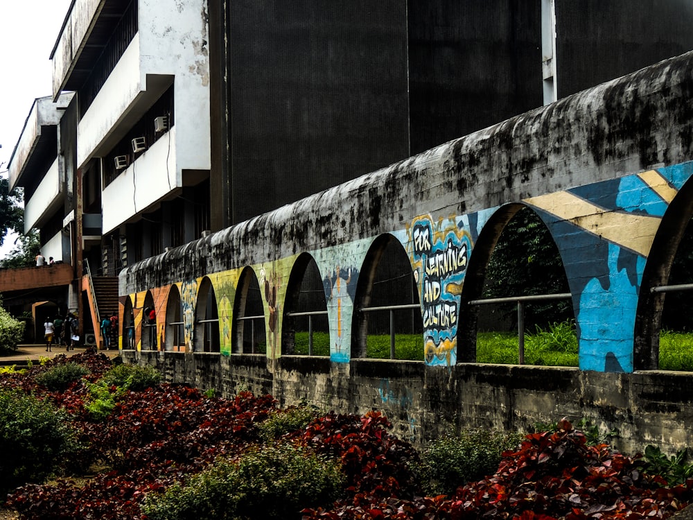 gray concrete wall beside building