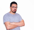 man in gray shirt