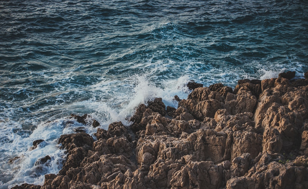 rocks ear ocean