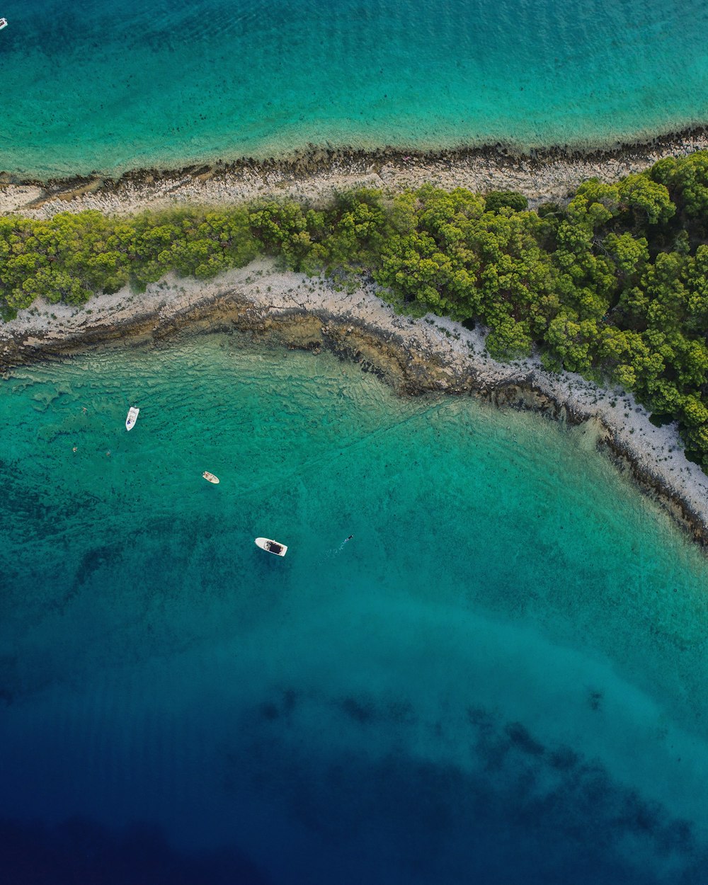 Fotografía aérea de la isla