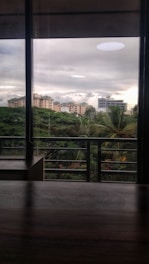 View of nearby ecological park from hotel window