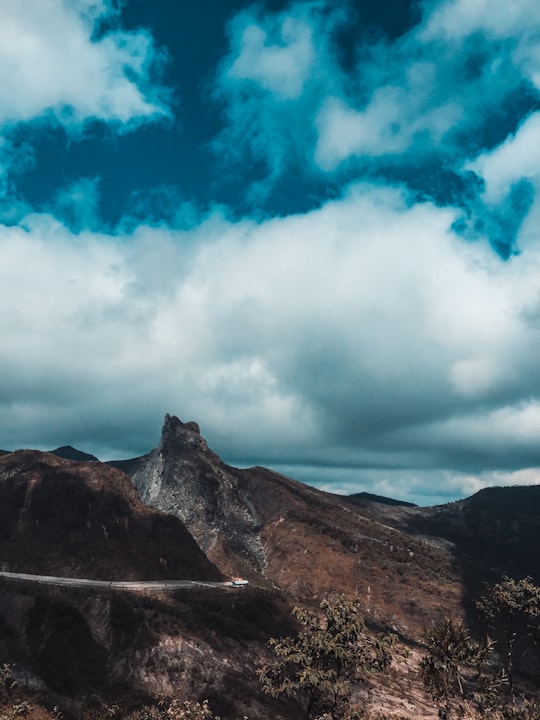 white clouds and blue sky in Gunung Kelud Indonesia