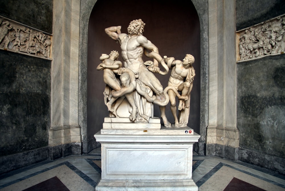 men statue near door