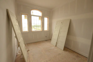 Interior view showing a row of freshly installed doors with clean finishes by prospera staff.