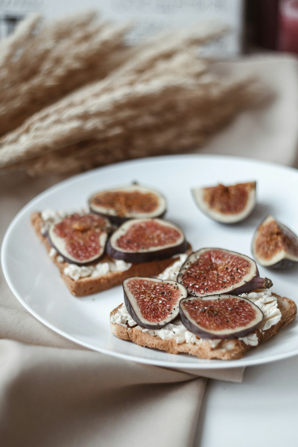 shallow focus photo of dish on white ceramic plate