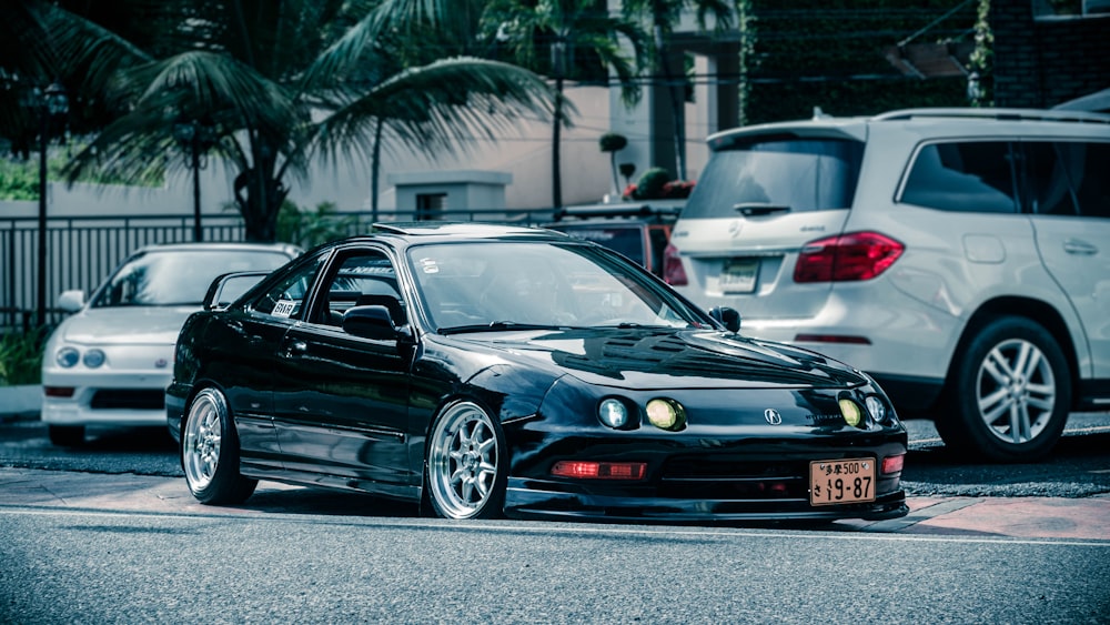 black Acura Integra coupe