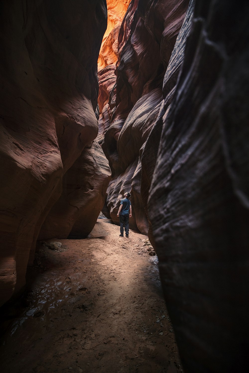 man near canyon