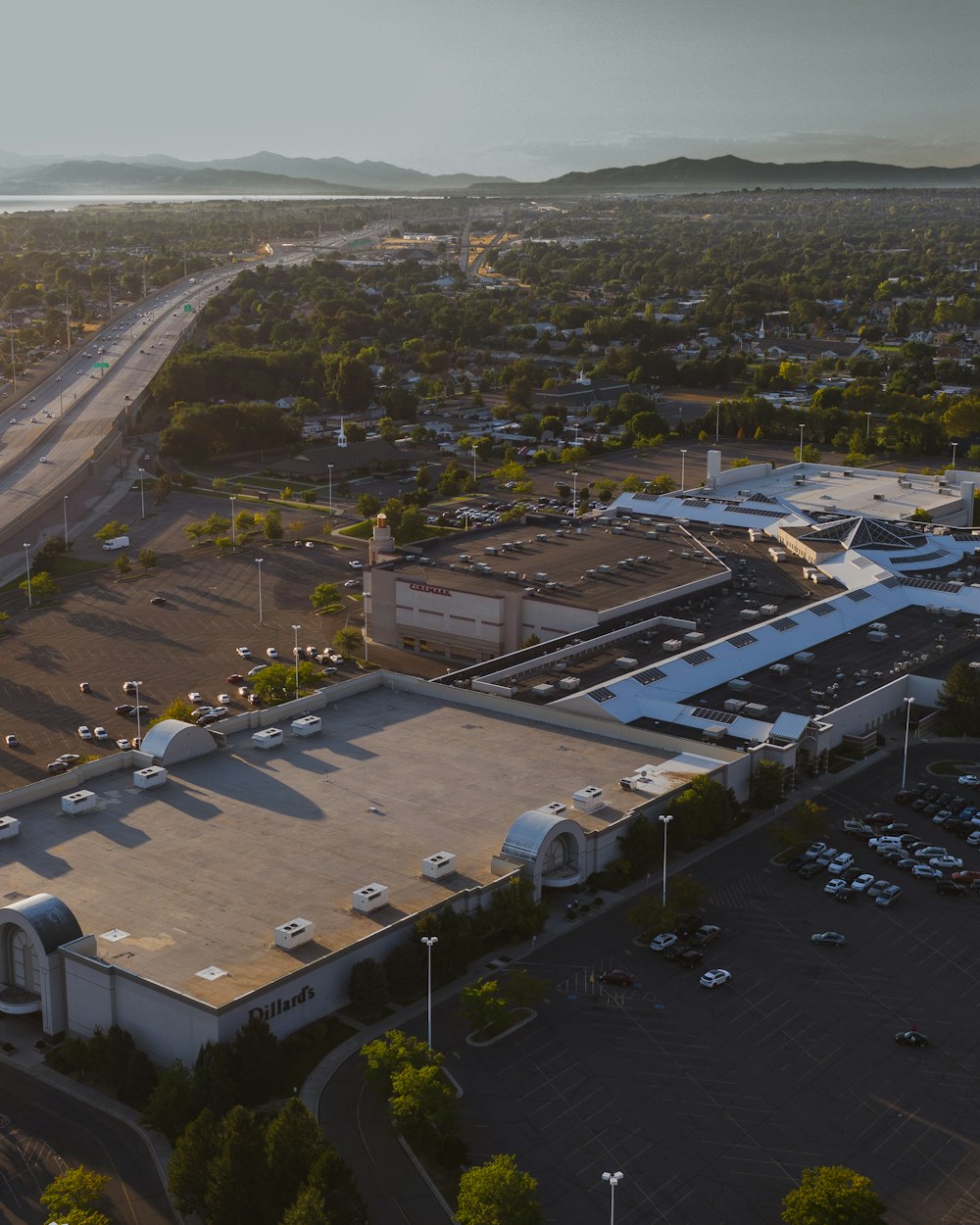 aerial photography of vehicles near buildings during daytime