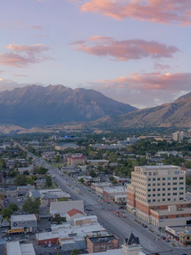 A map pinpointing West Jordan with digital markers representing local business growth.
