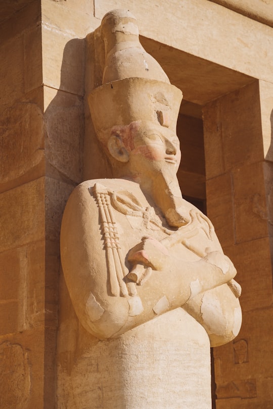 Egyptian Pharaoh statue in Mortuary Temple of Hatshepsut Egypt