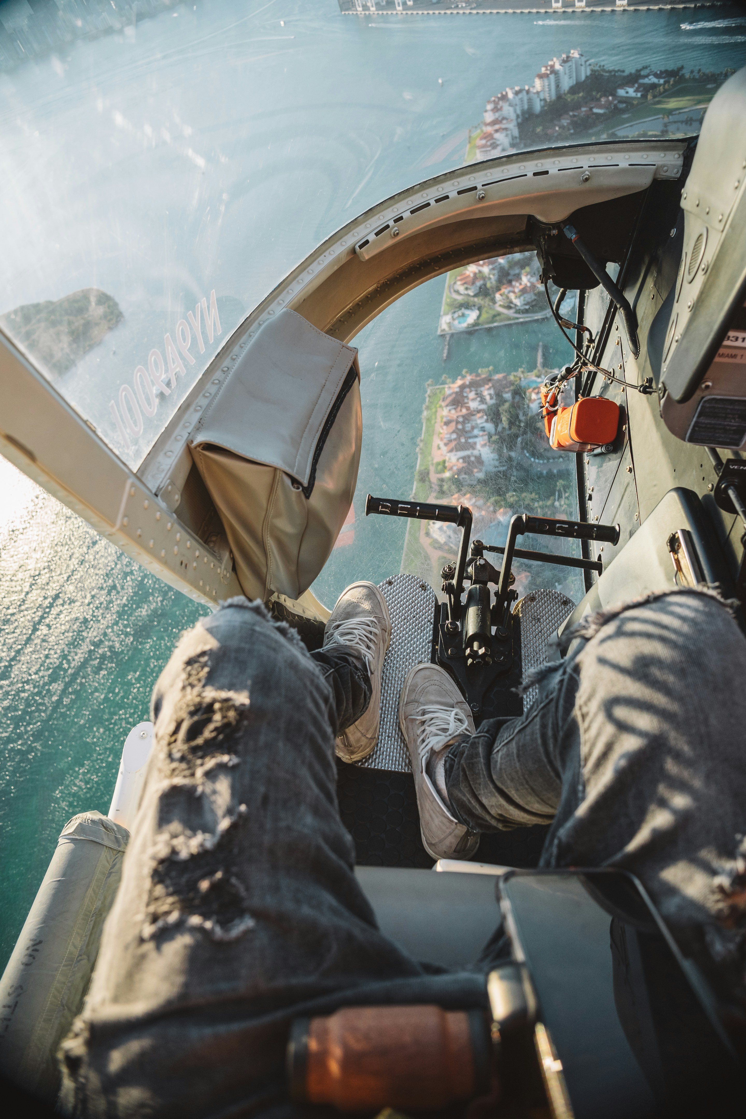 First Person view from the helicopter in Miami