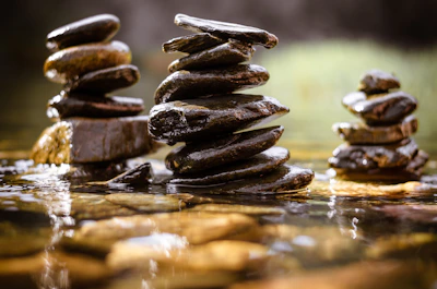 rocks on body of water