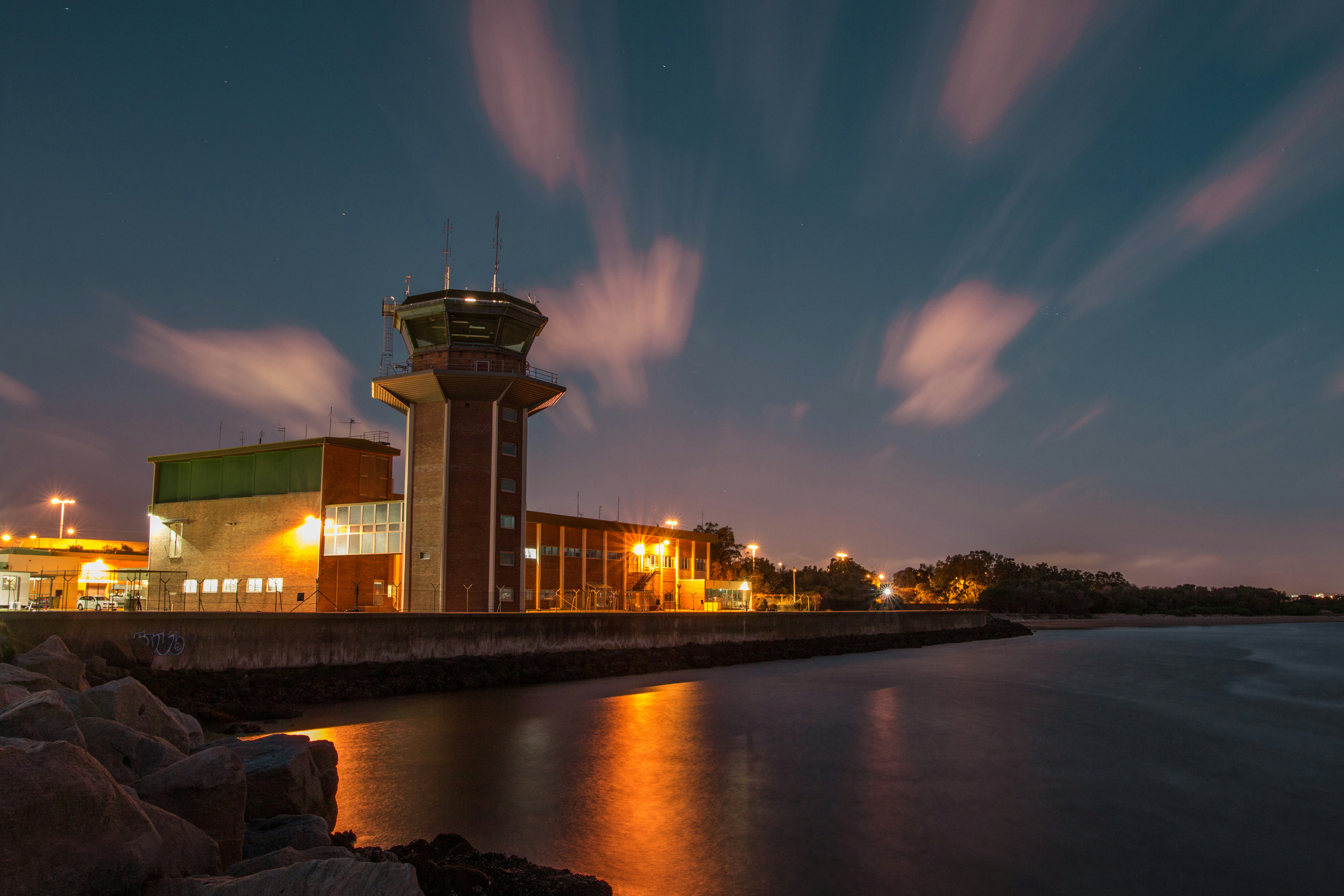 brown concrete house, 