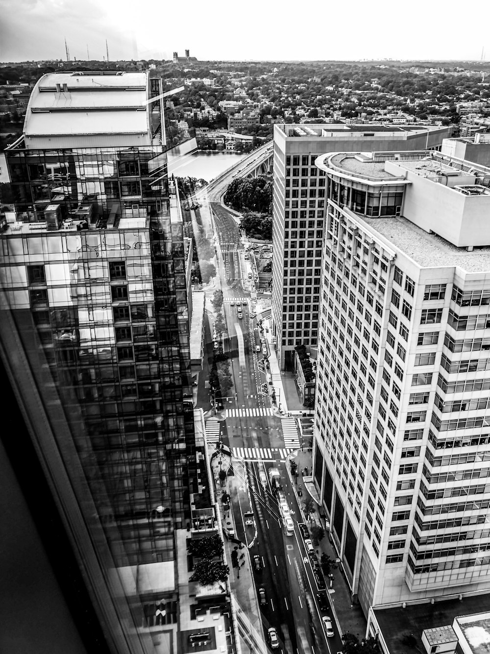 aerial photo of buildings