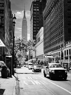 vehicles near buildings