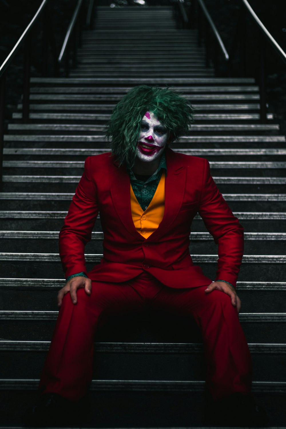 Joker on stairs