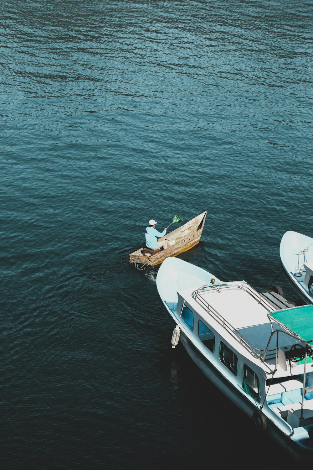 person in boat during daytime