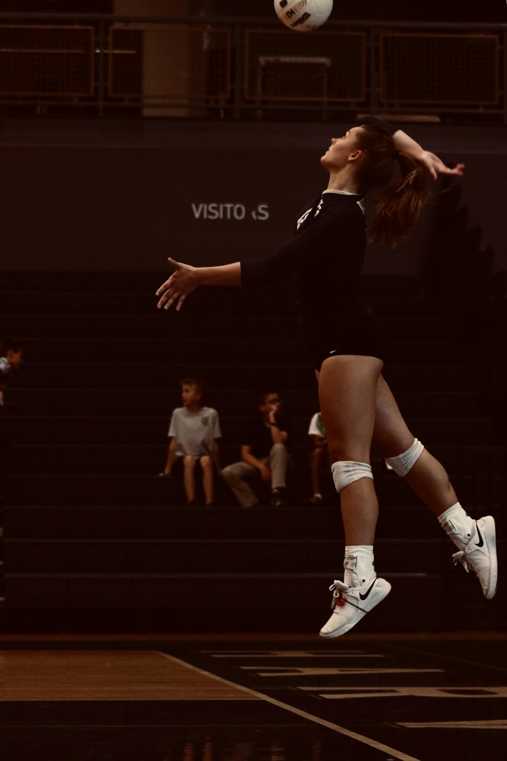 woman playing volleyball