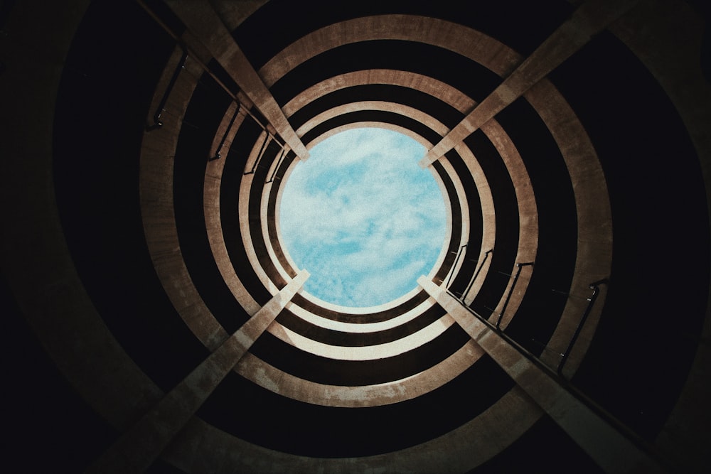 low angle photo of dome building