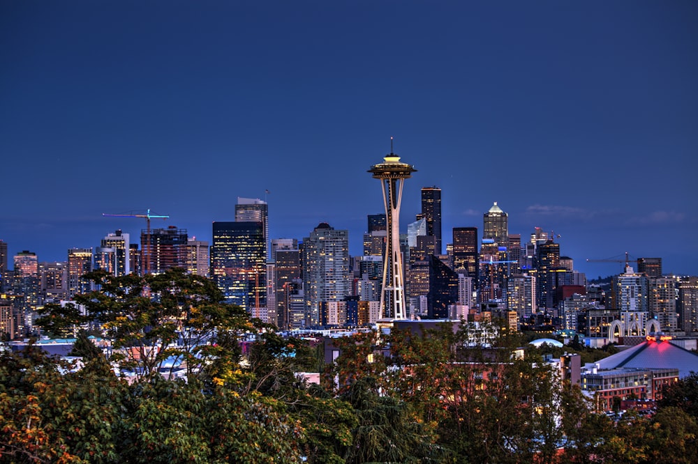 aerial photography of Space Needle