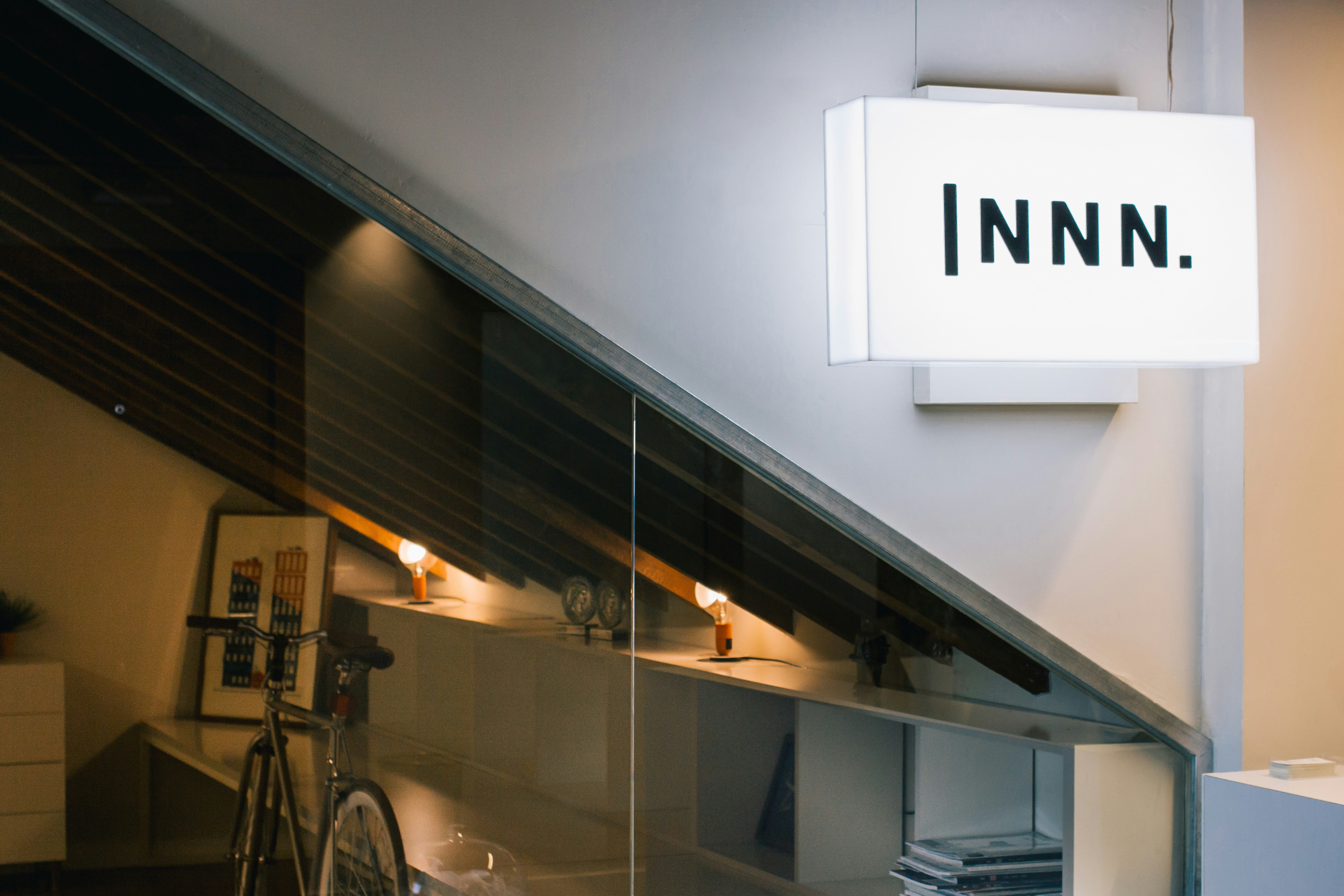 white and black bike inside building