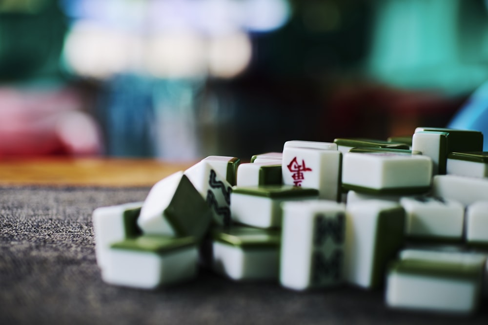 assorted-color dice cubes