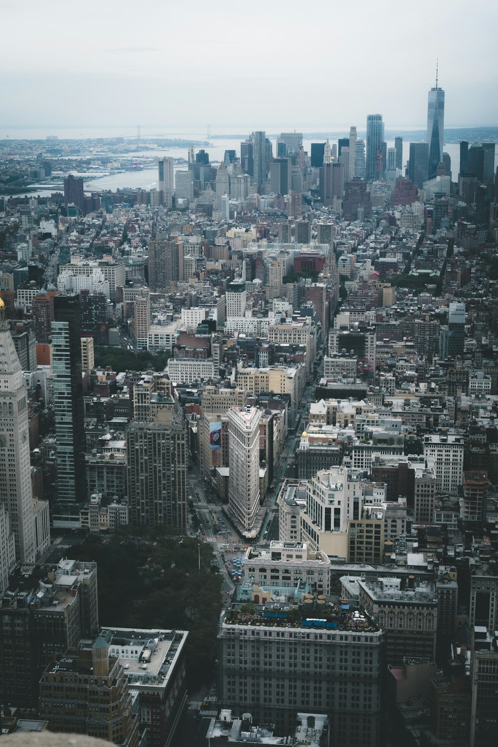 aerial photo of city