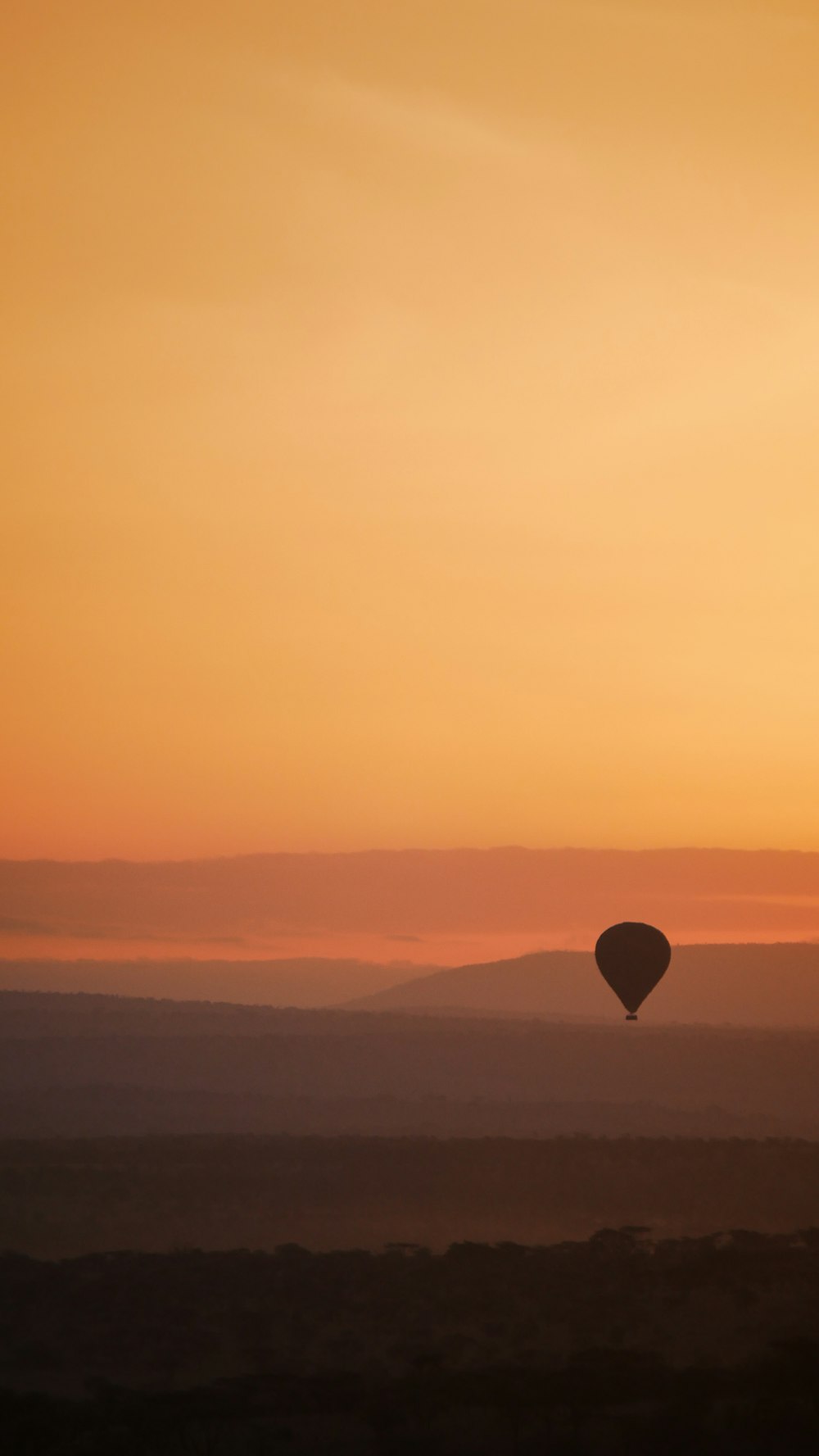 hot air balloon on mid air