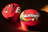 Skittles fruits can on floor