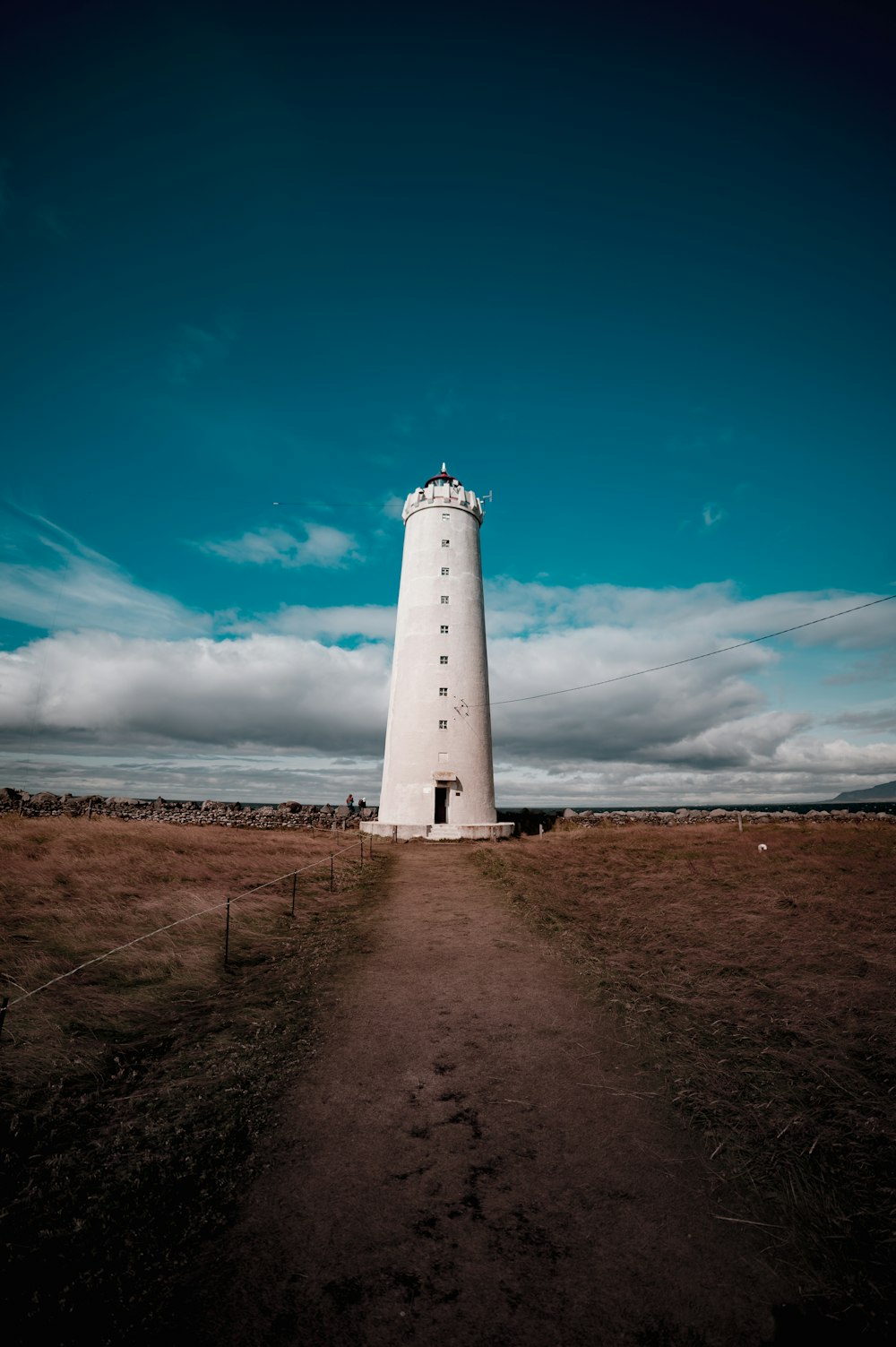 architectural photography of white lighthouse