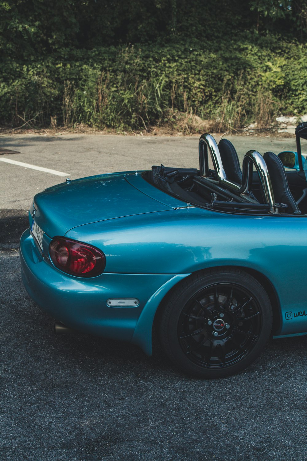 blue convertible coupe