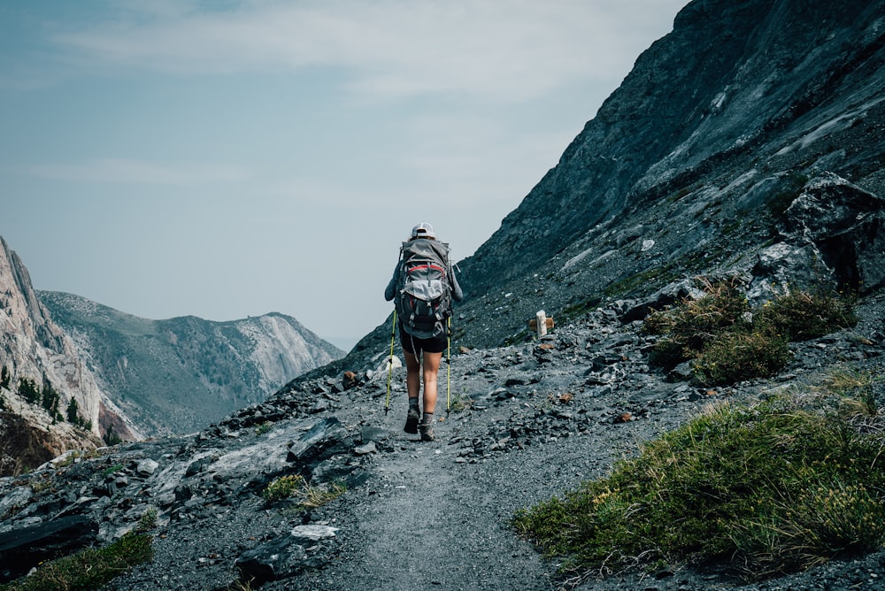 person wearing backpack