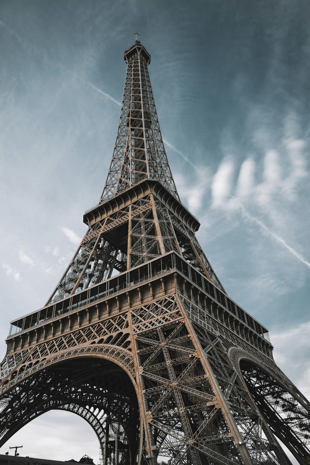 프랑스 파리의 에펠탑 매크로 사진