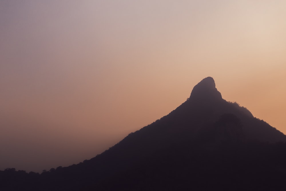 silhouette of mountain