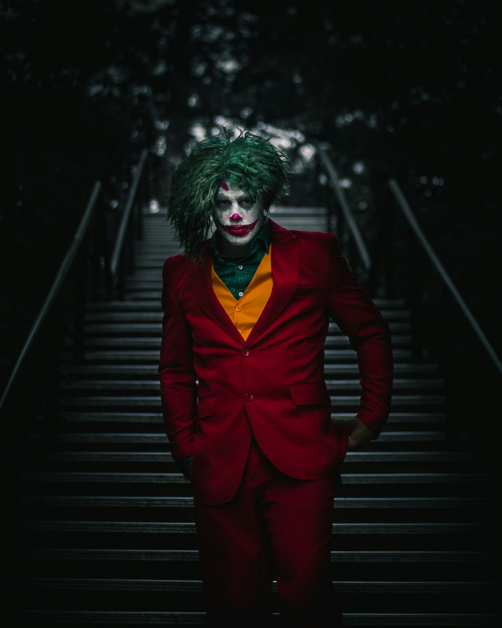 person wearing The Joker costume