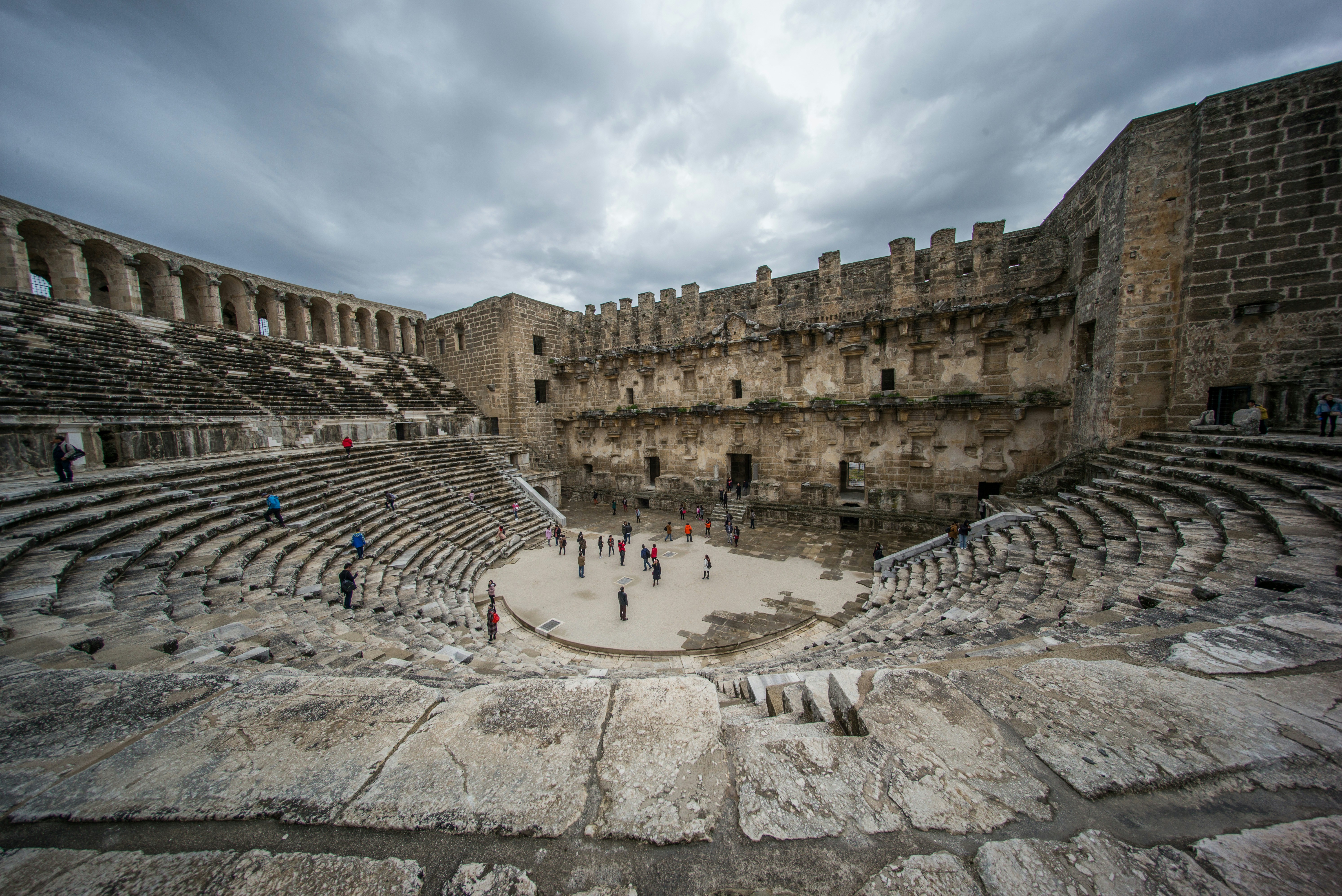 black and gray concrete coliseum