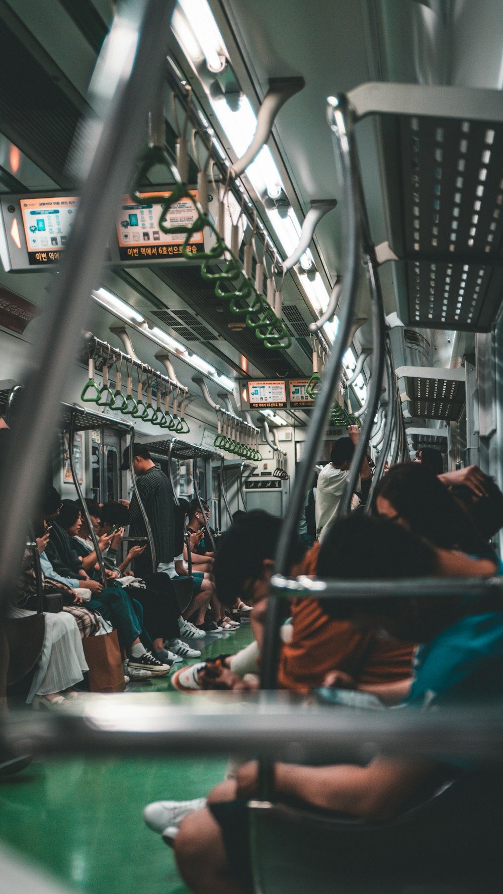 people sitting in train