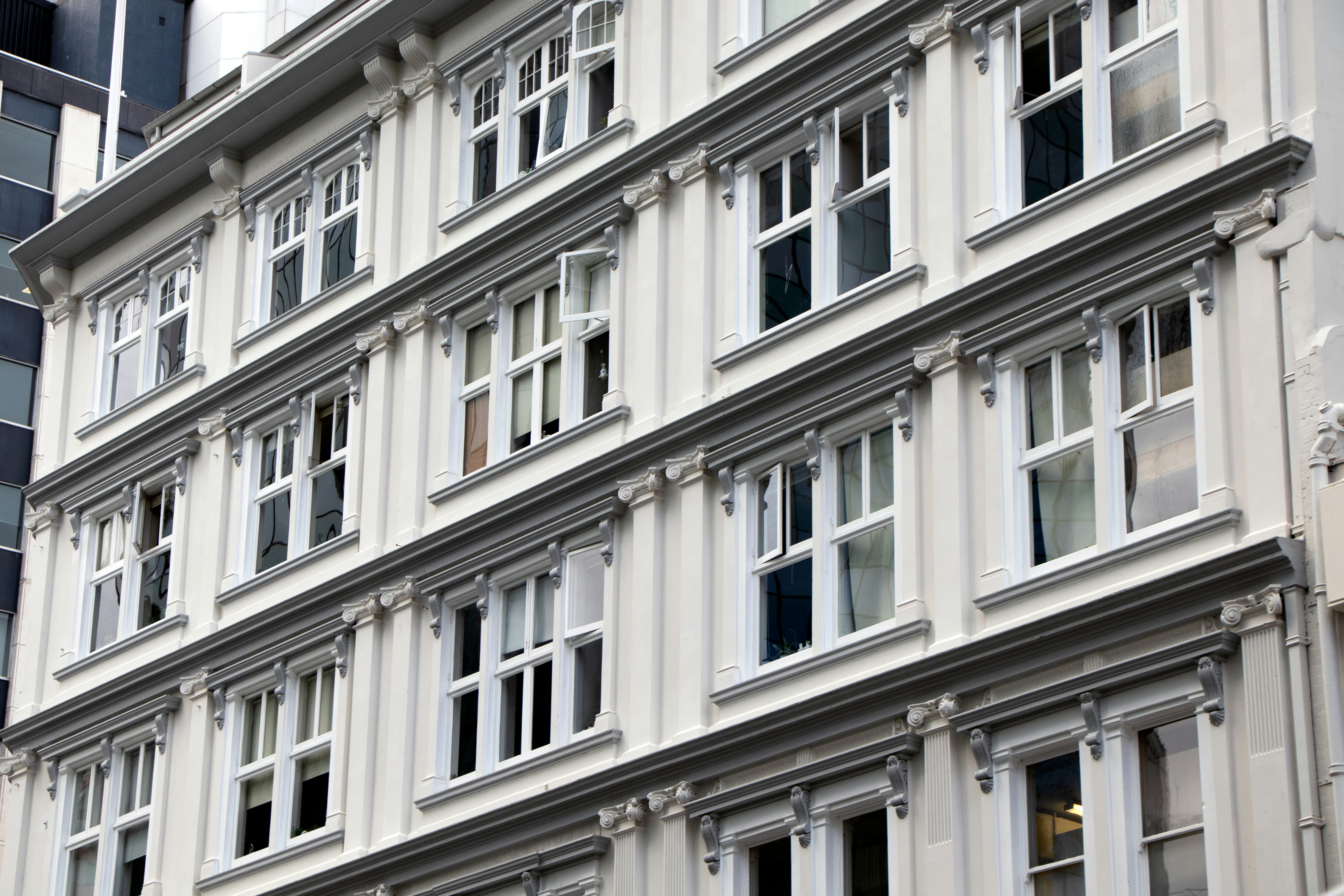 white building