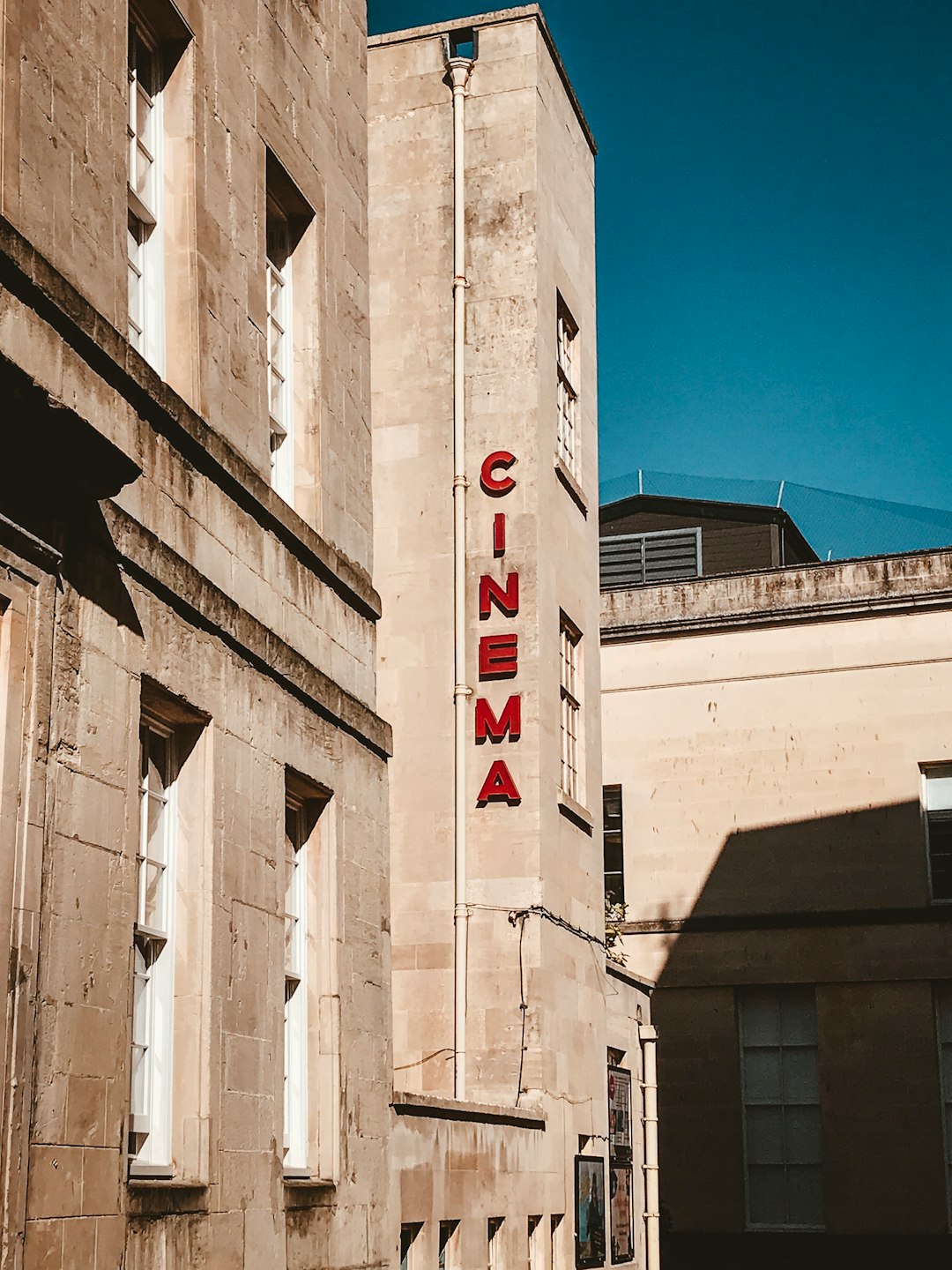 white Cinema building