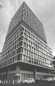 Modern office building exterior at 12 Killyman Road, Dungannon.