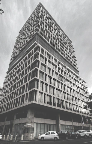 Modern office building exterior at 12 Killyman Road, Dungannon.