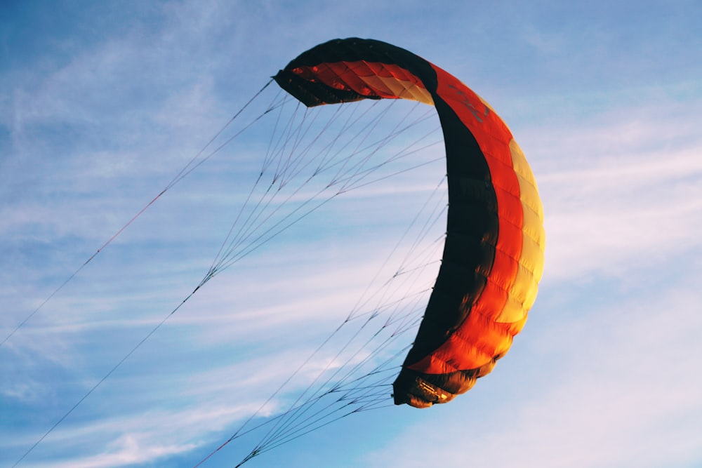 skydiving during daytime