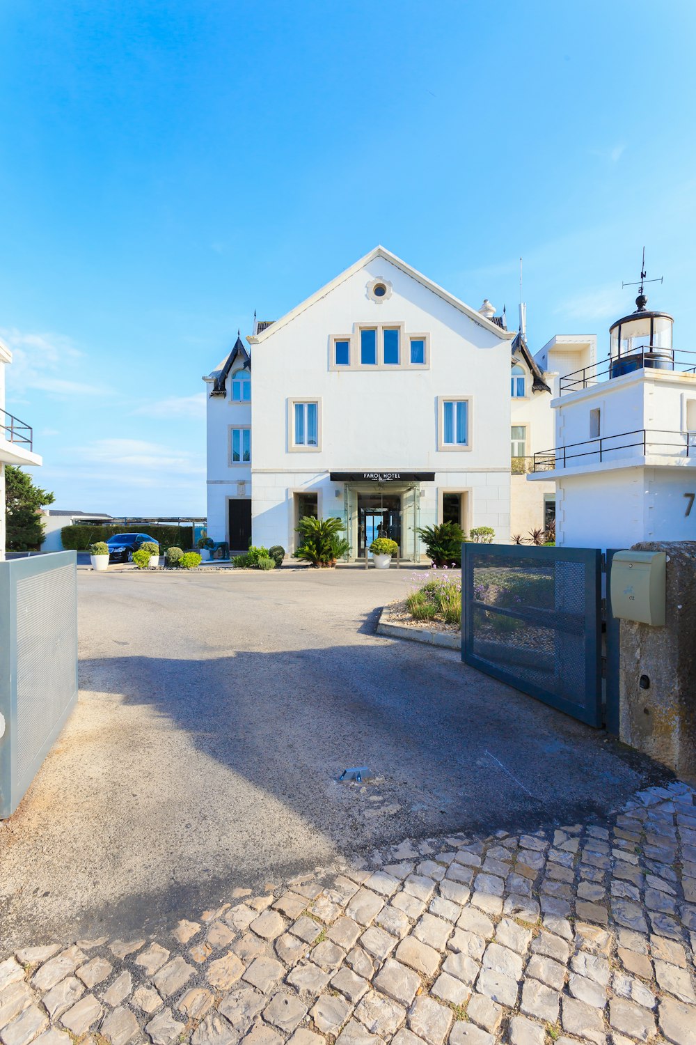 white concrete house