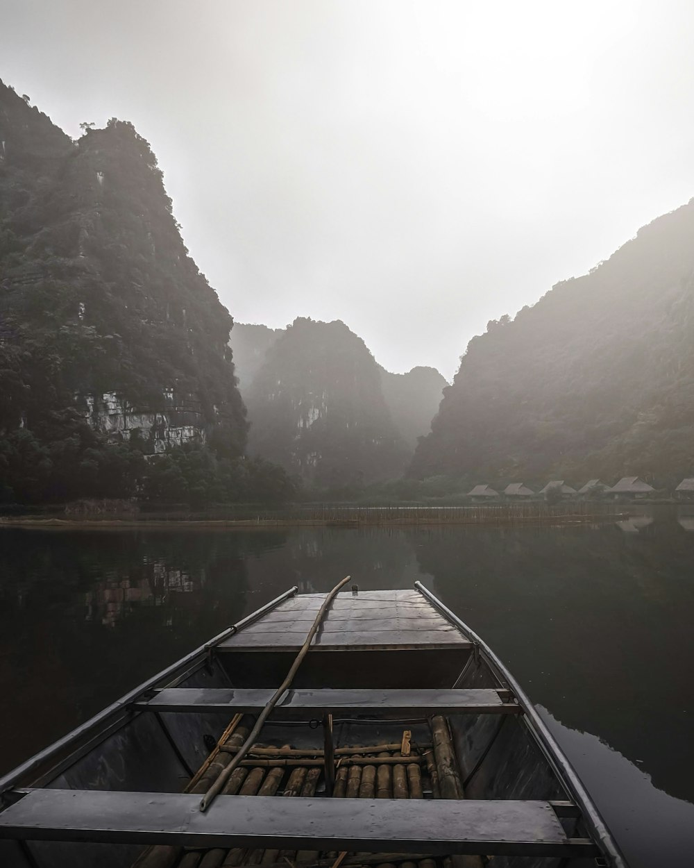 gray wooden boat