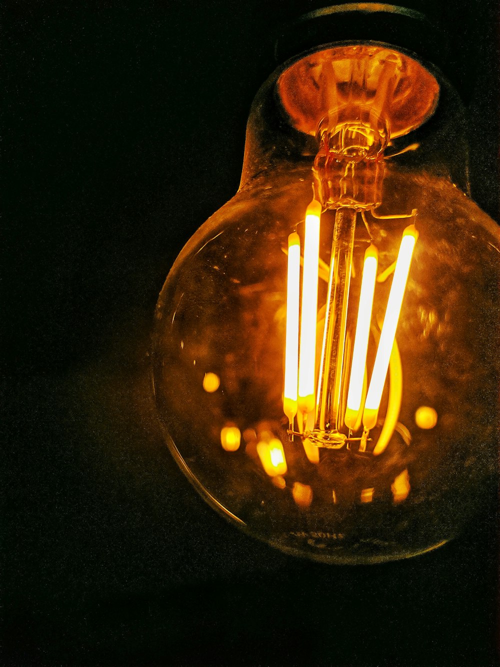 lighted light bulb