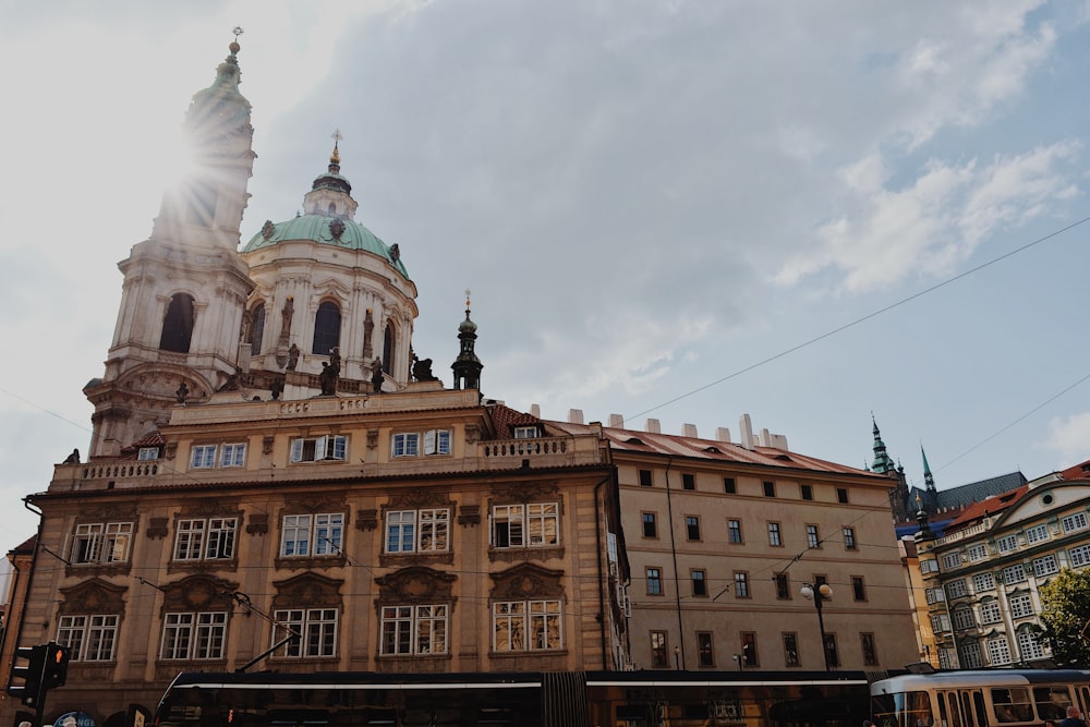 low-angle photography of brown cathedral